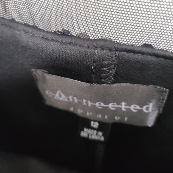 black sequin dress with see-through mesh - Picture 2 of 5